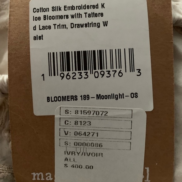 Magnolia Pearl Embroidered Khloe Bloomers 189 Moonlight NWT (RARE ITEM) - Picture 6 of 11